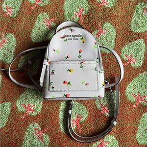 Kate Spade Small Light Purple Floral Backpack